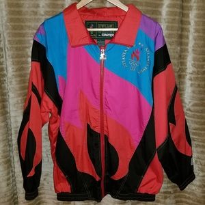 Starter Vintage Multi-Colored Olympic Windbreaker Jacket Size L (VERY FUEGO)